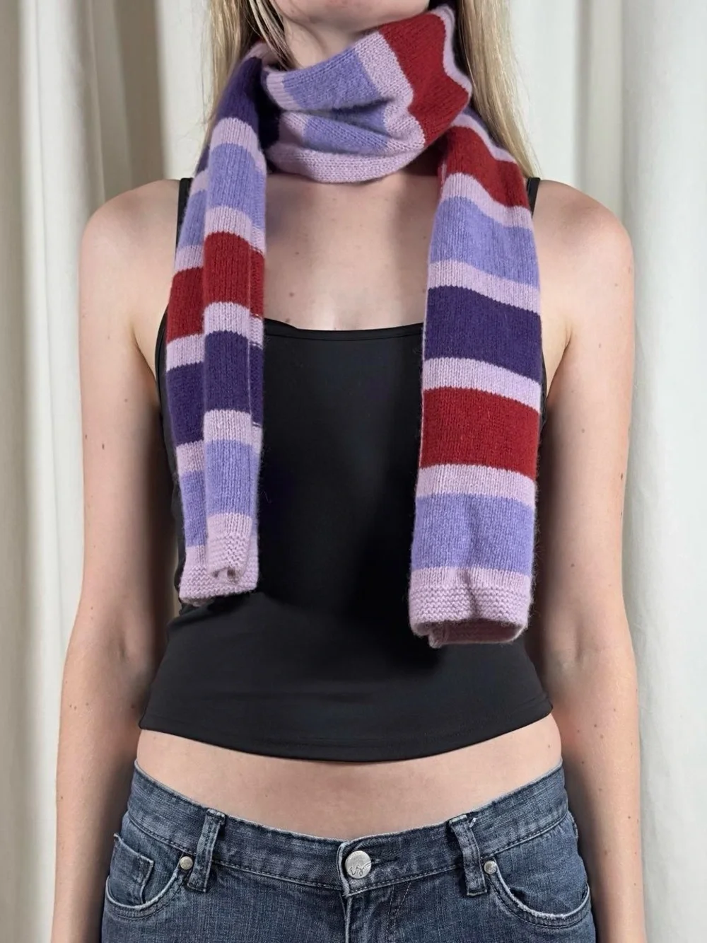 Y2k Gap Striped Wool Scarf